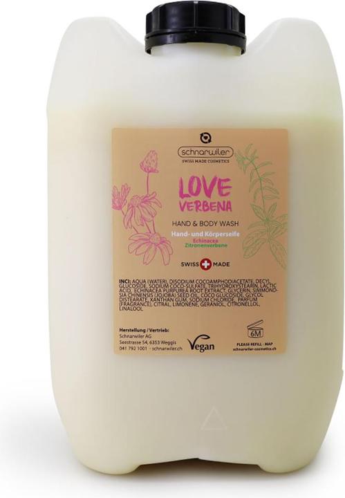 Actual product image Schnarwiler LOVE VERBENA Hand & Body Wash mit Zitronenverbena & Echinacea (10000 ml)