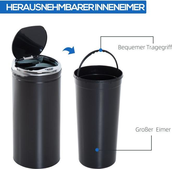 Produktbild Swisshandel24 Sensor Mülleimer 42L, Elektrisch Automatischer Abfalleimer mit Deckel, Rostfrei (42 l)