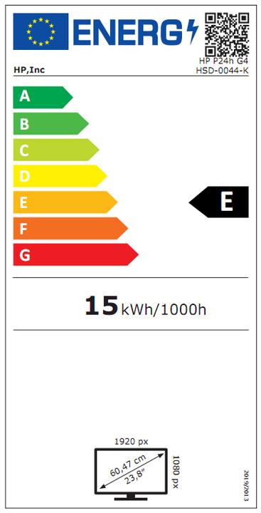 Energy Label HP P24h G4 (1920 x 1080 pixels, 23.80")