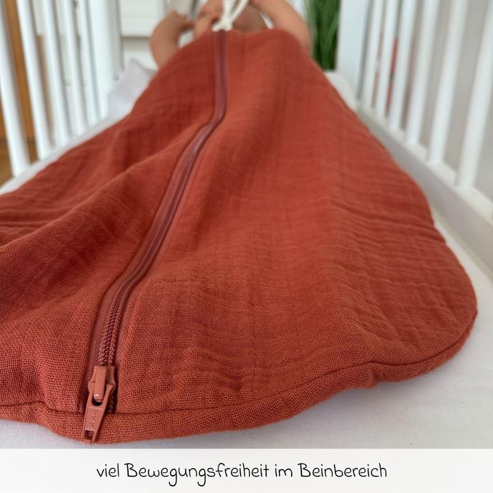 Produktbild Makian Schlafsäcke Musselin-Schlafsack - Terracotta - Gr. 60 (100 cm, 1.0 TOG)