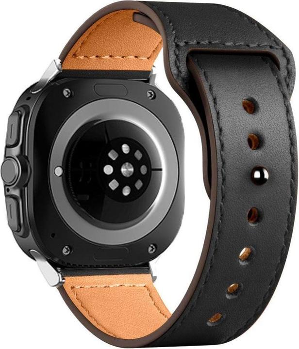 Image du produit Tech-Protect Leatherfit Strap for Samsung Galaxy Watch Ultra (47mm) - Noir (Cuir véritable)