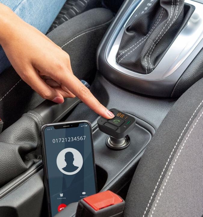 Produktbild Hama FM-Transmitter mit Bluetooth- und Freisprechfunktion (Sender & Empfänger)