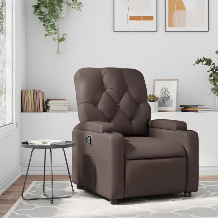 Actual product image VidaXL Recliner armchair reclining armchair armchair electric brown imitation leather