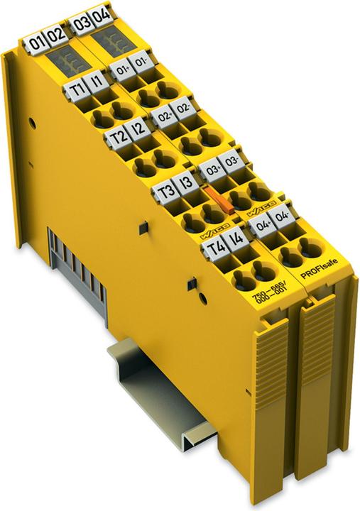 Image du produit Wago Terminal d'entrée et de sortie numérique à 4 canaux PROFIsafe 750-665/000-001 24 V/DC Contenu : 1