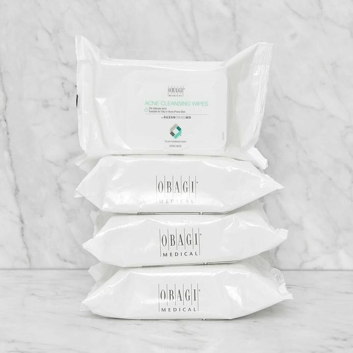 Actual product image Obagi Medical Obagi SuzanObagiMD On The Go cleansing wipes for oily acne prone skin 25pcs (Cleaning cloths)