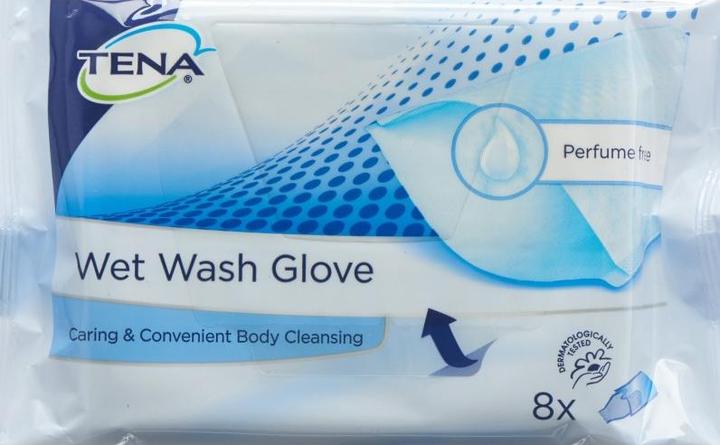 Tena Wet Wash Gloves (8 x, Normal)