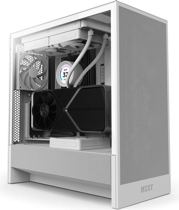 NZXT H5 Flow ( 2024 ) (bianco, vetro temperato) (E-ATX)
