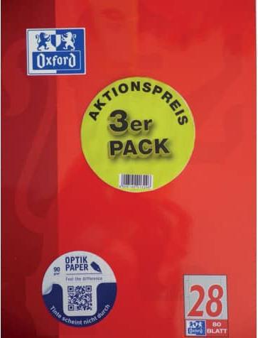Image du produit Oxford SCHOOL - Bloc-notes (A4, Quadrillé)