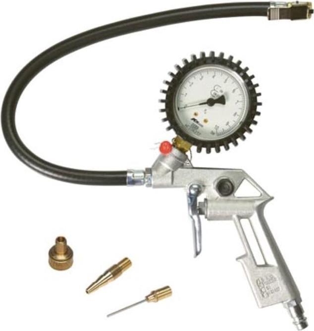 Produktbild Stanley Pneumatisches Reifenfüllpistole mit Manometer, 3 Aufsätzen, für Fahrräder, Bälle und
