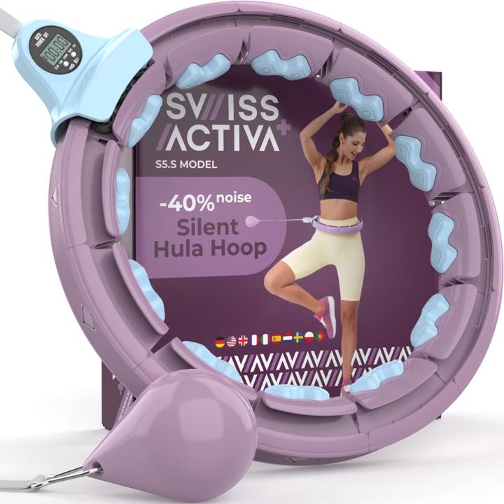 Swiss Activa+ Smart Hula Hoop with Counter S5.S Purple Blue (112 cm, 1370 g)
