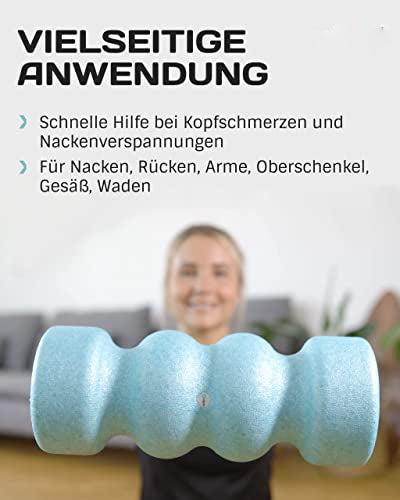Actual product image Alopini Double fascia roller with 4 ergonomic areas of action for neck, back, buttocks and legs.