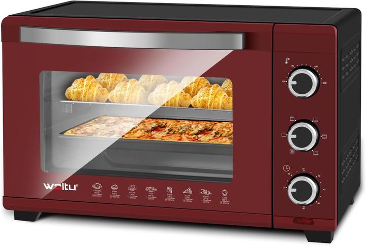 Image du produit Woltu Mini four 32 litres, noir+rouge