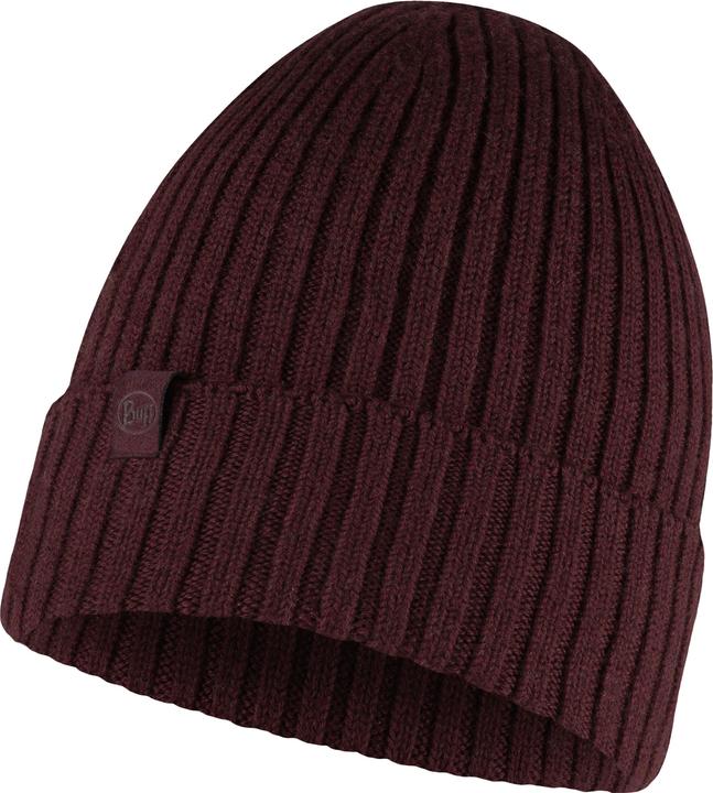 Buff Knitted Hat Norval Maroon (One Size)