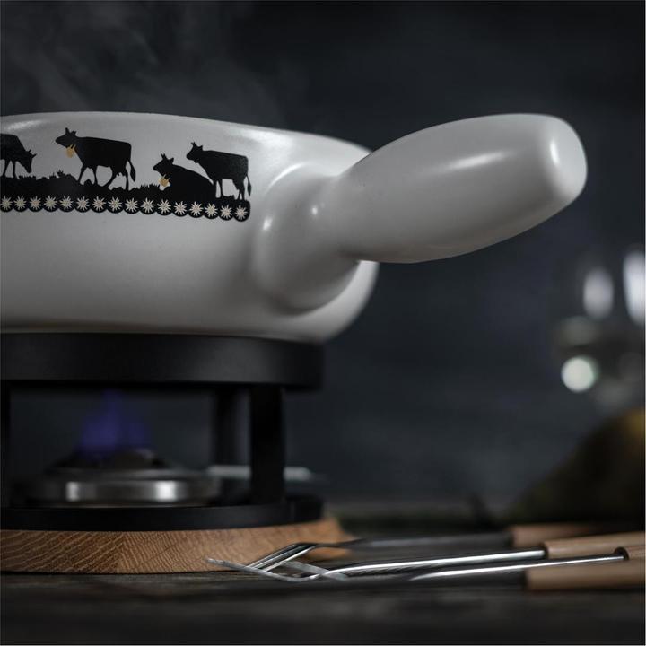 Actual product image Kuhn Rikon Cheese fondue set Induction Golden Bel and oak Ø 23 cm (Cheese fondue)