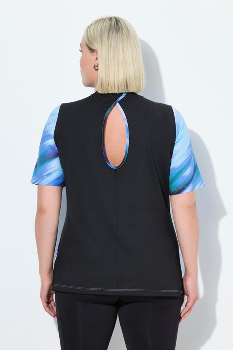 Produktbild Ulla Popken T-Shirt, Rücken-Cut-Out, Rundhals, Halbarm, recycelt (46, 48)
