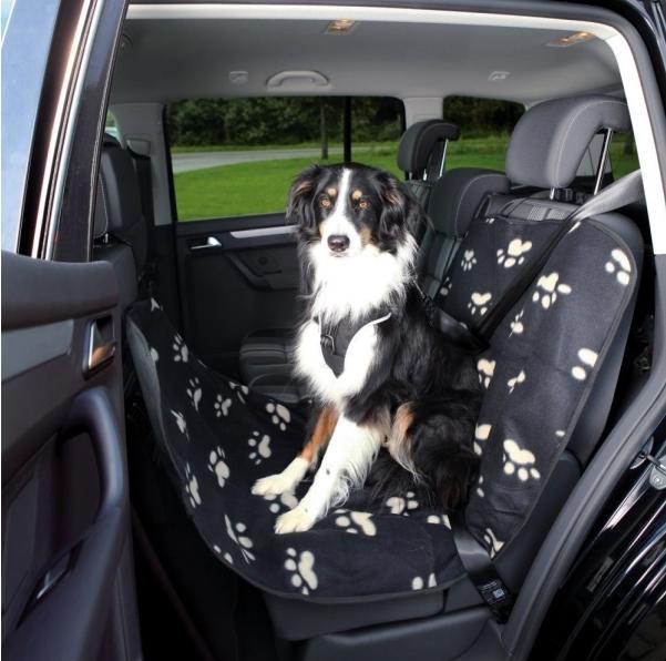 Produktbild Trixie Auto-Schondecke 65x145cm mit Pfoten (Hund, Atmungsaktiv, Sicherheitsverschluss)