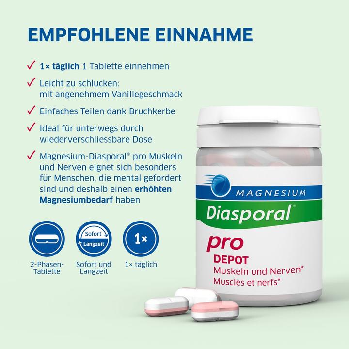 Actual product image magnesium diasporal Pro M+N Dep Tabl Ds 30 pcs (30 Piece, Pills, 76 g)