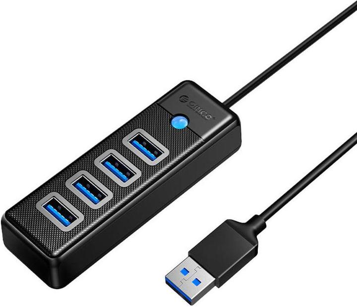 Immagine prodotto Orico Hub USB a 4x USB 3.0, 5 Gbps, 0,15 m (nero) (USB-A, 4 Porti)