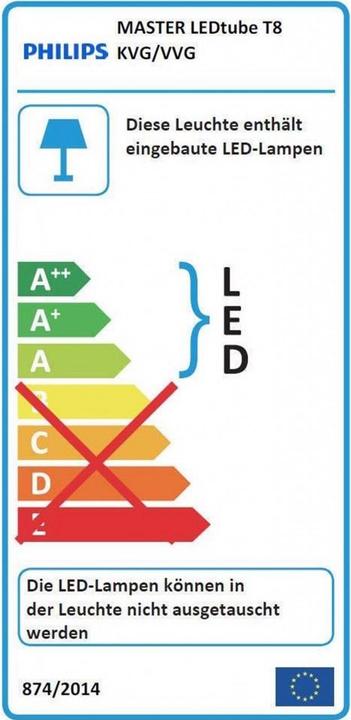 Energie-Label Philips Master (G13, 18.20 W, 3100 lm, 1 x, C)
