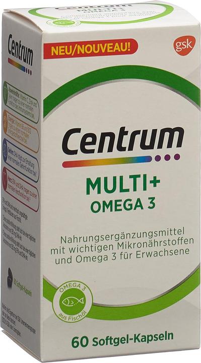 Centrum Multi plus Omega 3 (60 Stück, Kapseln, 120 g)
