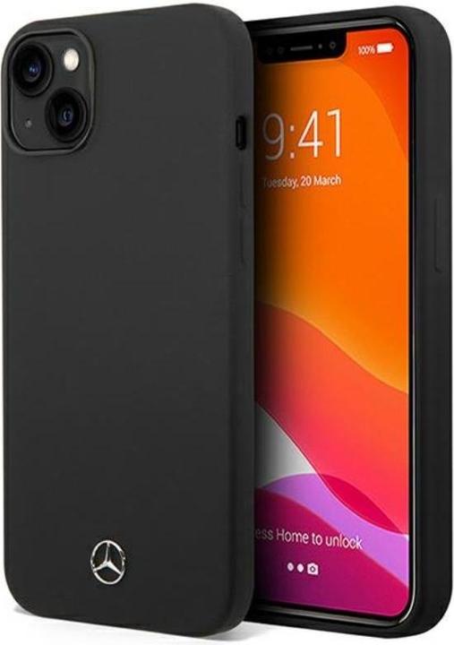 Mercedes Benz MEHCP14MSILBK iPhone 14 Plus 6,7 Zoll schwarz/schwarz Hardcase Silik (Apple iPhone 14 Pro)