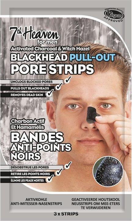 7th Heaven Montagne Jeunesse Charcoal Volcanic Ash Unclog Pore Strips 3 Einheiten (Reinigungstücher)