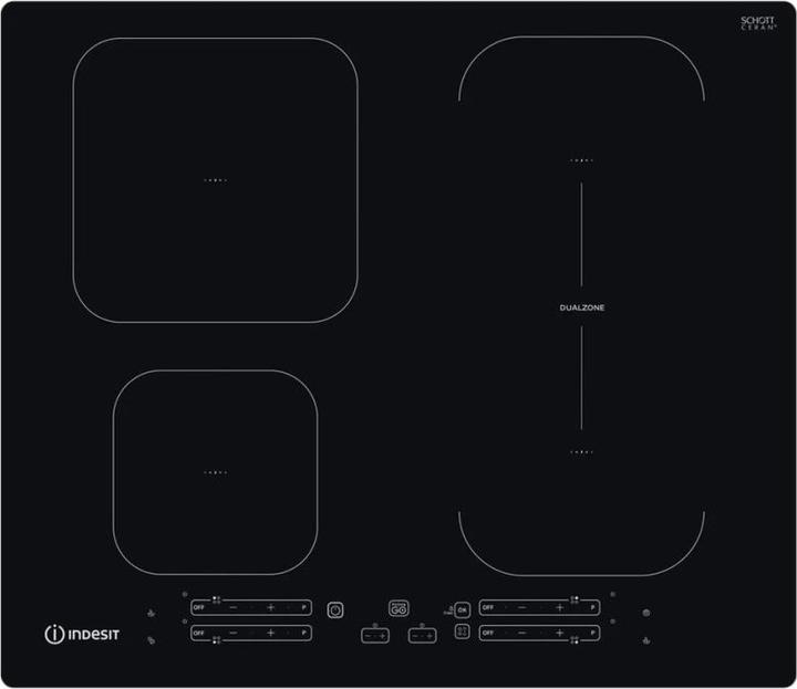 Indesit IB 65B60 NE Schwarz Integriert 59 cm Zonen-Induktionskochfeld 4 Zone(n)