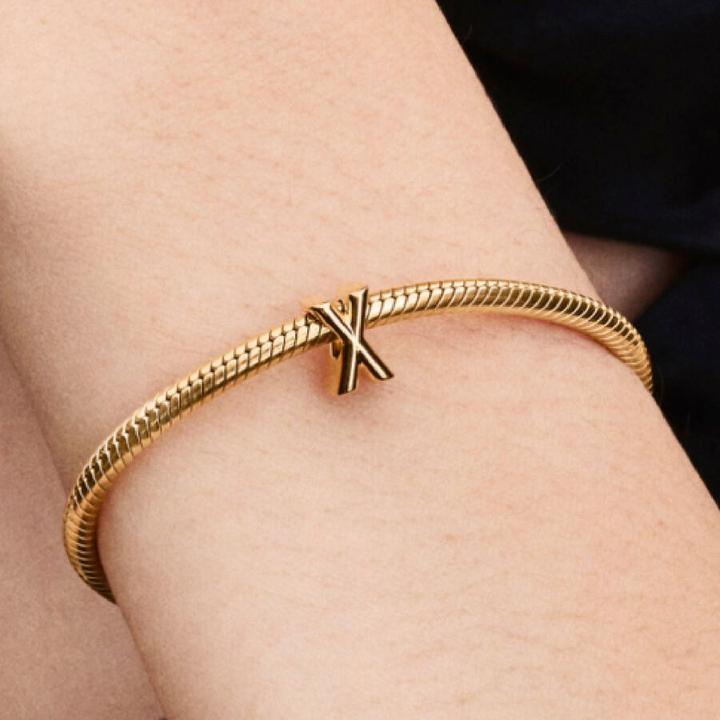 Image du produit Pandora Alphabet-Mini-Charm: Ihre Persönliche Botschaft (Métal, Plaqué or)