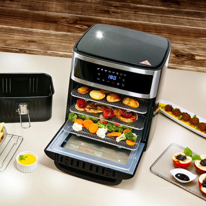 Actual product image TZS First Austria First Austria 5053-5 Heteluchtfriteuse - Airfryer XXL - 13L - Zwart