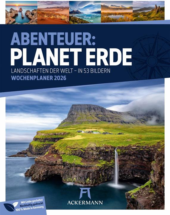 Planet Erde - Landschaften der Welt - Wochenplaner Kalender 2026 (25 x 33 cm, Harter Einband, Deutsch)