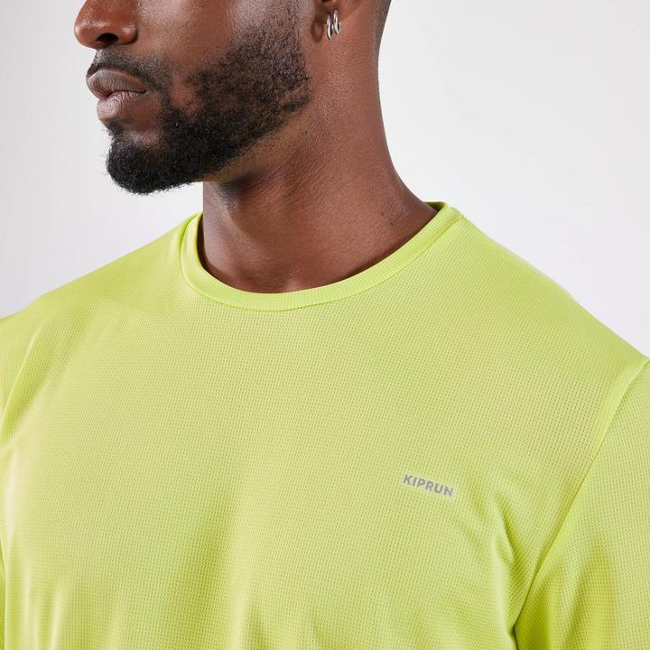 Image du produit Kiprun Maillot de course à manches courtes homme respirant - Run 500 Dry jaune (S)