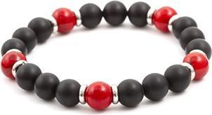 Beneto Agate and howlite bead bracelet MINK23 / 17 (L)