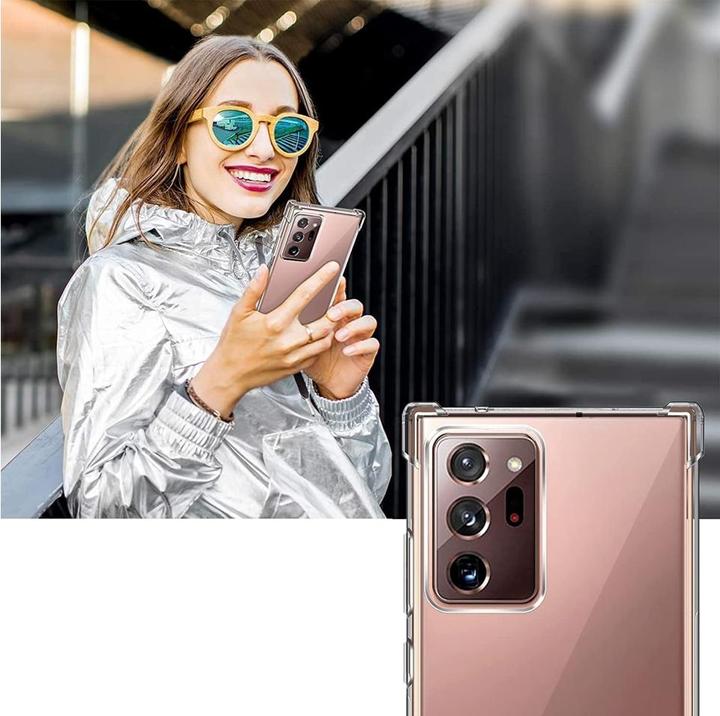 Actual product image Screenguard Samsung Galaxy Note20 Ultra Case Crystal Soft Airbag Bumper (Samsung Galaxy Note 20 Ultra)