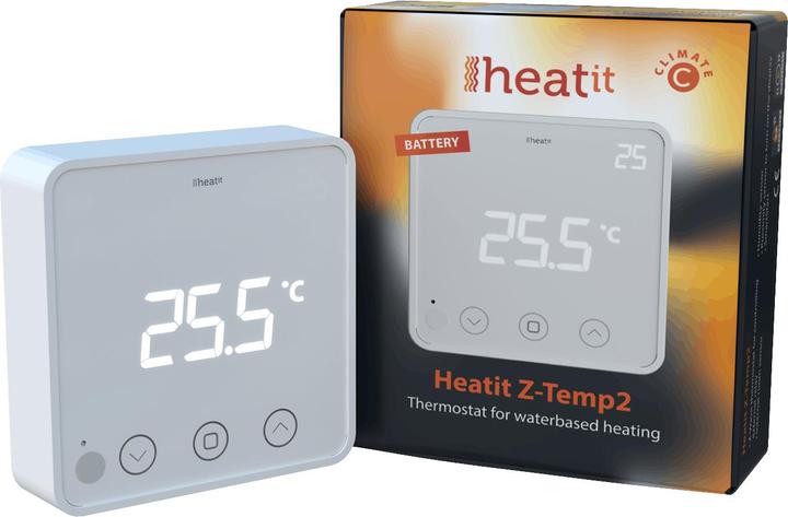 Image du produit Heatit Thermostat Z-Temp2 - batterie RAL 9003