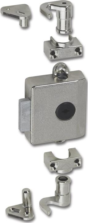 Produktbild Junie ASS 7781 Zylinder-Drehstangenschloss Dornmass 30 mm, Zamak vernickelt