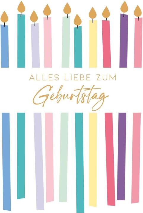 Produktbild ABC Glückwunschkarte Geburtstag 12.5 x 17.6 cm (1 Stk.)