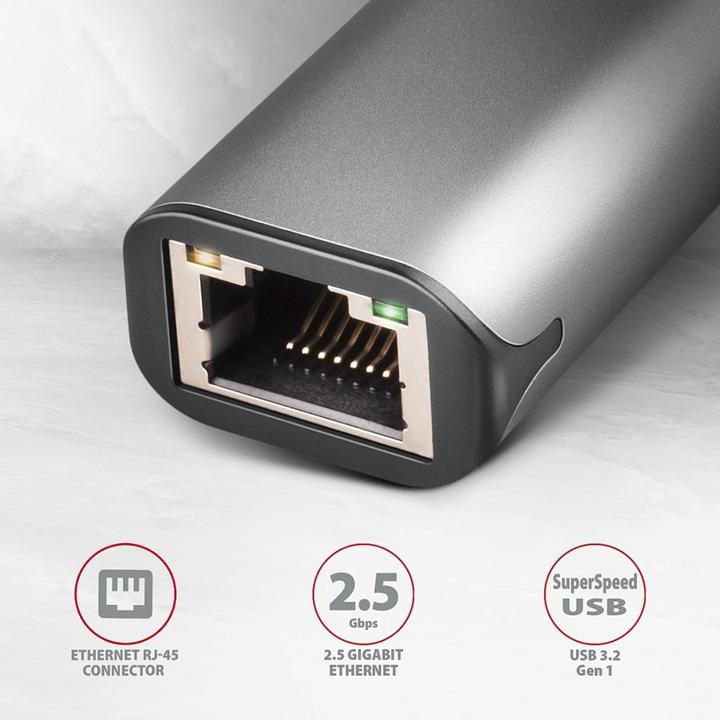 Actual product image Axagon ADE-25RC (USB-C, RJ45 2.5 Gigabit Ethernet (1x))