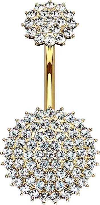 Immagine prodotto Star Piercing Spina svasata con fiore tribale in palissandro (Acciaio chirurgico 316L, Ottone)