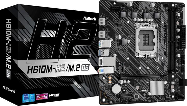 Immagine prodotto AsRock H610M-H2/M.2 D5 LGA1700 2xHDMI (LGA 1700, Intel H610, mATX)