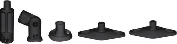 Produktbild Maclean MC-528 speaker mount Table Plastic Black (1 Paar, Wandmontage, Neigbar, Höhenverstellbar)