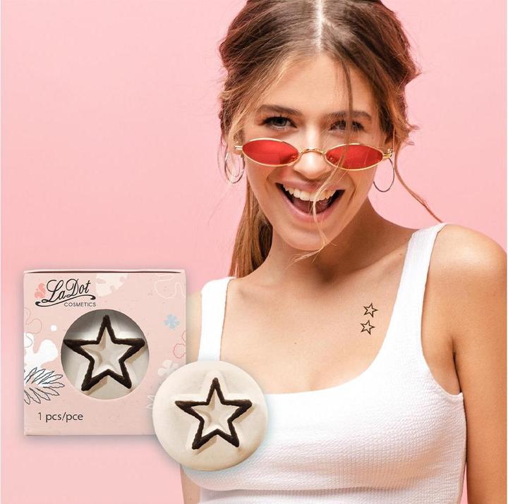 Actual product image La Dot Cosmetics Stamp tattoo stone small star