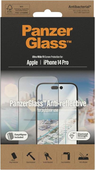 Produktbild PanzerGlass Ultra Wide Fit Anti Reflective (1 Stück, Apple iPhone 14 Pro)
