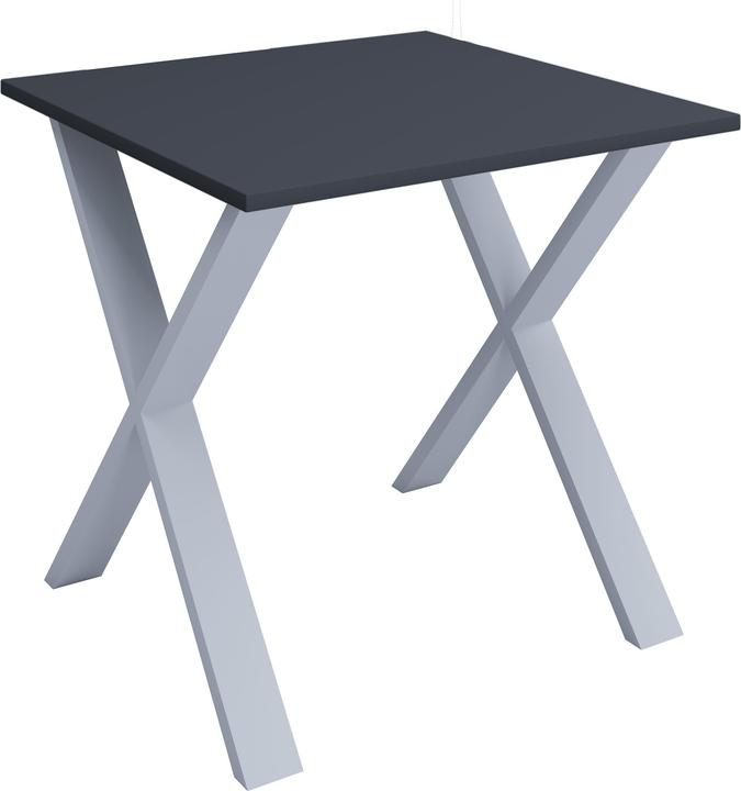 Produktbild VCM Schreibtisch Computertisch Lona X Silber (80 x 80 x 76 cm)