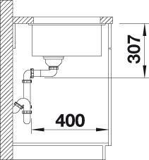 Productafbeelding Blanco Subline 500-U (Onderbouw gootsteen, 46 cm, 53 cm)