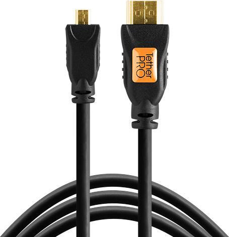 Actual product image Tether Tools TetherPro, Micro HDMI (D) / HDMI (A), 3m Schwarz (HDMI)