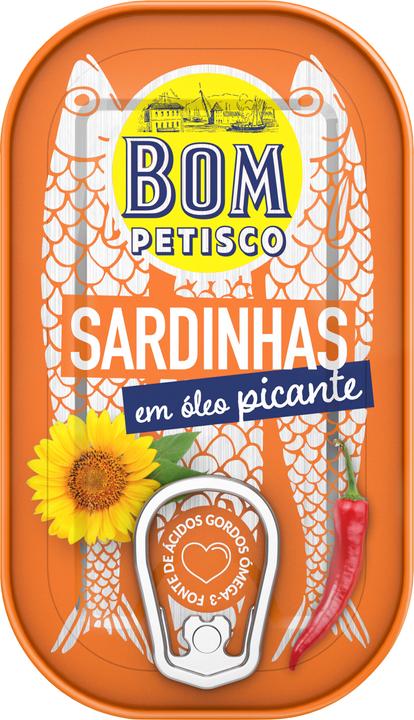 Bom Petisco Sardinen in pikanten Pflanzenöl (120 g)