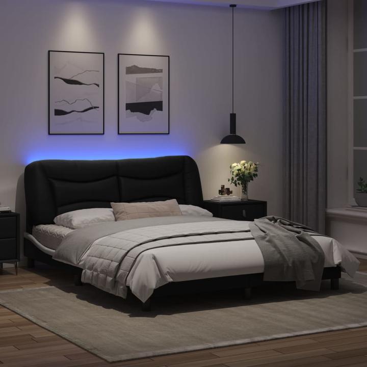 Produktbild VidaXL Bettgestell mit LED Kunstleder (160 x 200 cm)