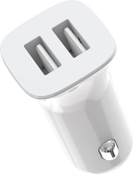 Actual product image xO car charger TZ10 2x USB 2,4A white + USB-C cable