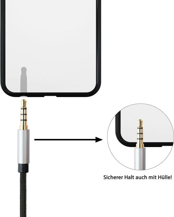 Immagine prodotto Python Cavo di connessione audio di alta qualità, spina jack a 4 pin da 3,5 mm su entrambi i lati (2 m, Connettore da 3,5 mm (AUX))