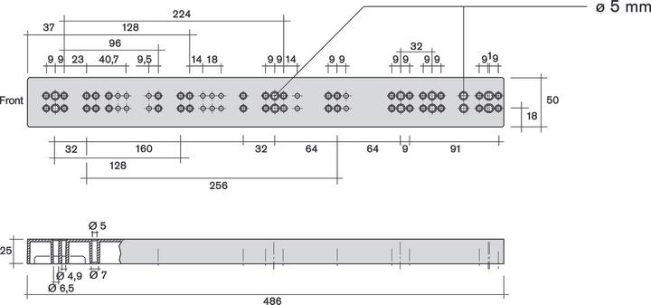 Image du produit Werkstarck Baguette de distance 25/50/486 mm SW-M (1 pcs)